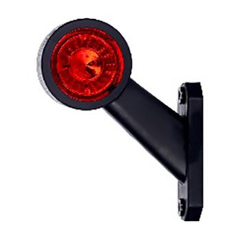 Begrenzungsleuchte, rot/weiß, LED 12/14 Volt, links, schräg, 1 Stk.