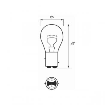 Bulb 12V 21/5W BAY15D Pk1