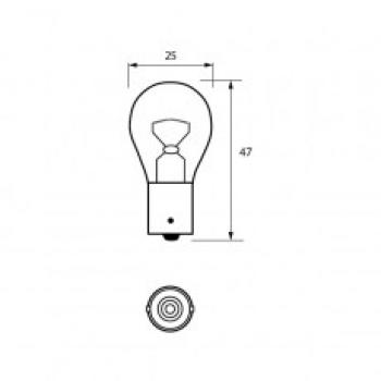 Bulb 12V 21W BA15S Pk1