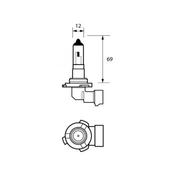 Bulb 12V 51W HB4 RT/ANG HALOGEN Pk1