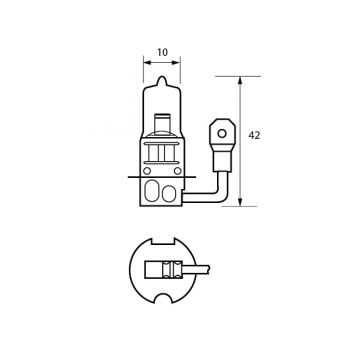 Bulb 12V 55W H3 UV HALOGEN Pk10