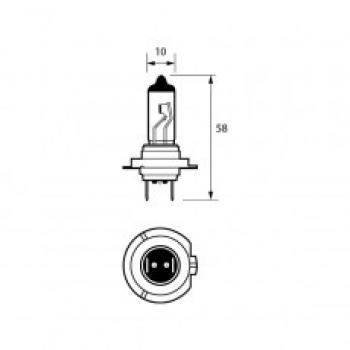 Bulb 12V 55W H7 PX26D UV XENON Pk1