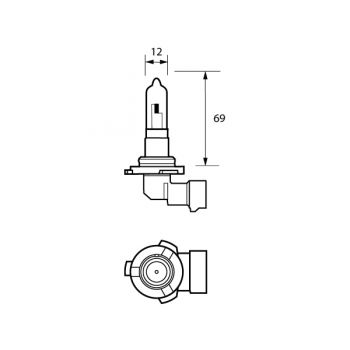 Bulb 12V 60W HB3 RT/ANG HALOGEN Pk1