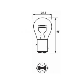 Bulb 24V 21/5W BAY15D Pk1