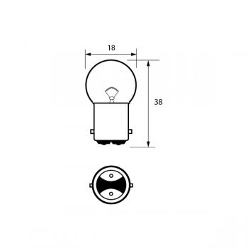 Bulb 24V 5W BA15D Pk1