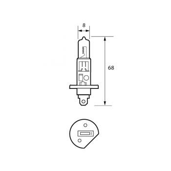 Bulb 24V 70W H1 HALOGEN Pk10