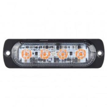 R10 LED Warning Light 4 Amber 12/24volt Bx1