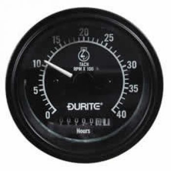 Tachometer mit Generatorabgriff, 0  4.000 U/min, Stundenzähler, 12/24 Volt, 1 Stk.