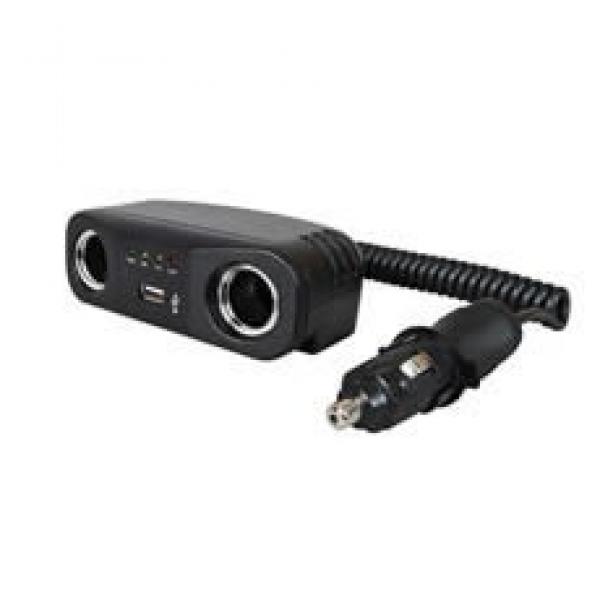 Buchsenadapter für Zigarettenanzünder, 12 Volt, 2-polig, plus USB, 1 Stk.