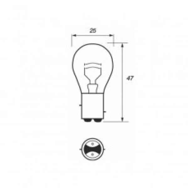 Bulb 12V 21/5W BAY15D Pk10