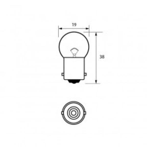 Bulb 24V 5W BA15S Pk10