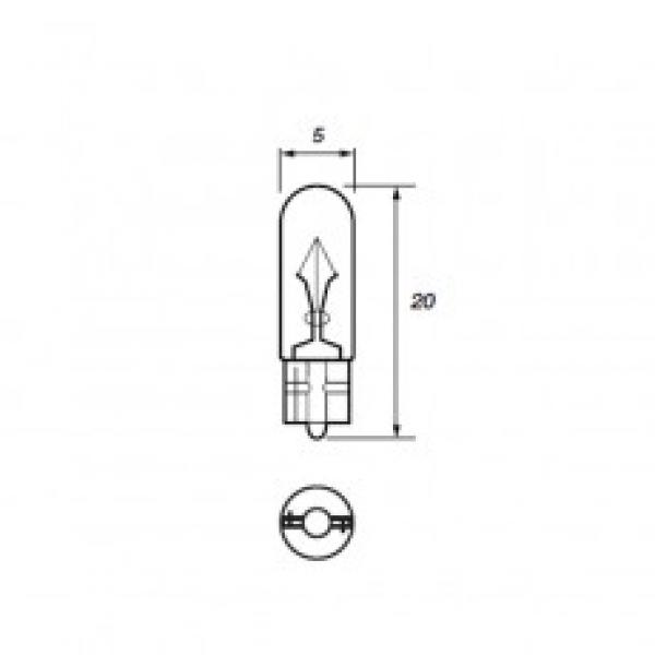 Bulb Mini Capless 1.2 watt 12 volt Pk5