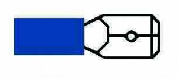 Flachstecker, blau, 6,3 mm, 1.000 Stk.