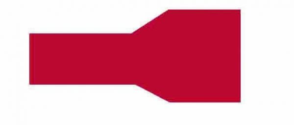 Flachsteckhülse, rot, 6,3mm, 1.000 Stk.