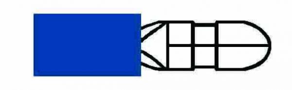 Rundstecker, blau, 5 mm, 1.000 Stk.