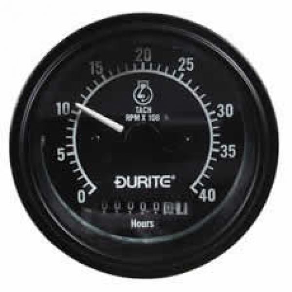 Tachometer mit Generatorabgriff, 0  4.000 U/min, Stundenzähler, 12/24 Volt, 1 Stk.